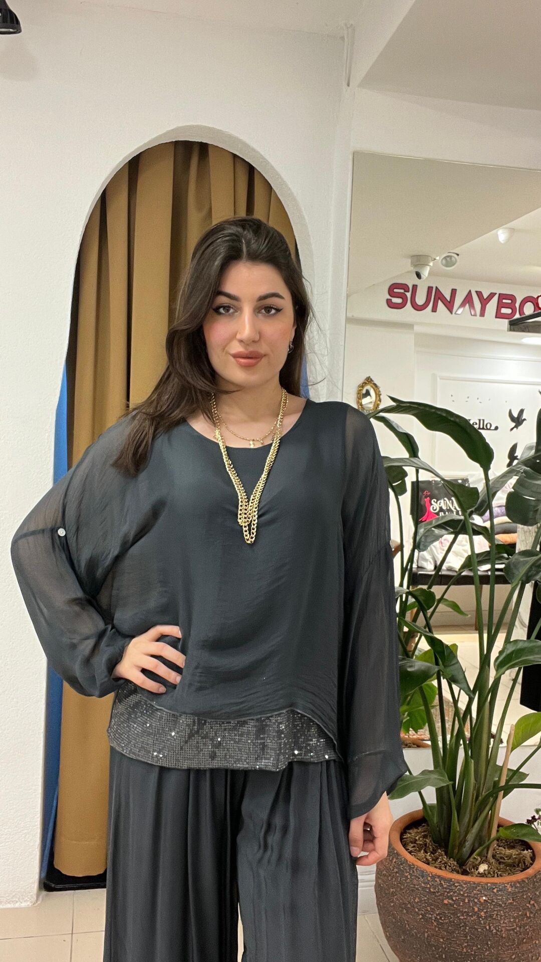 ANTRASİT ŞİFON TAKIM