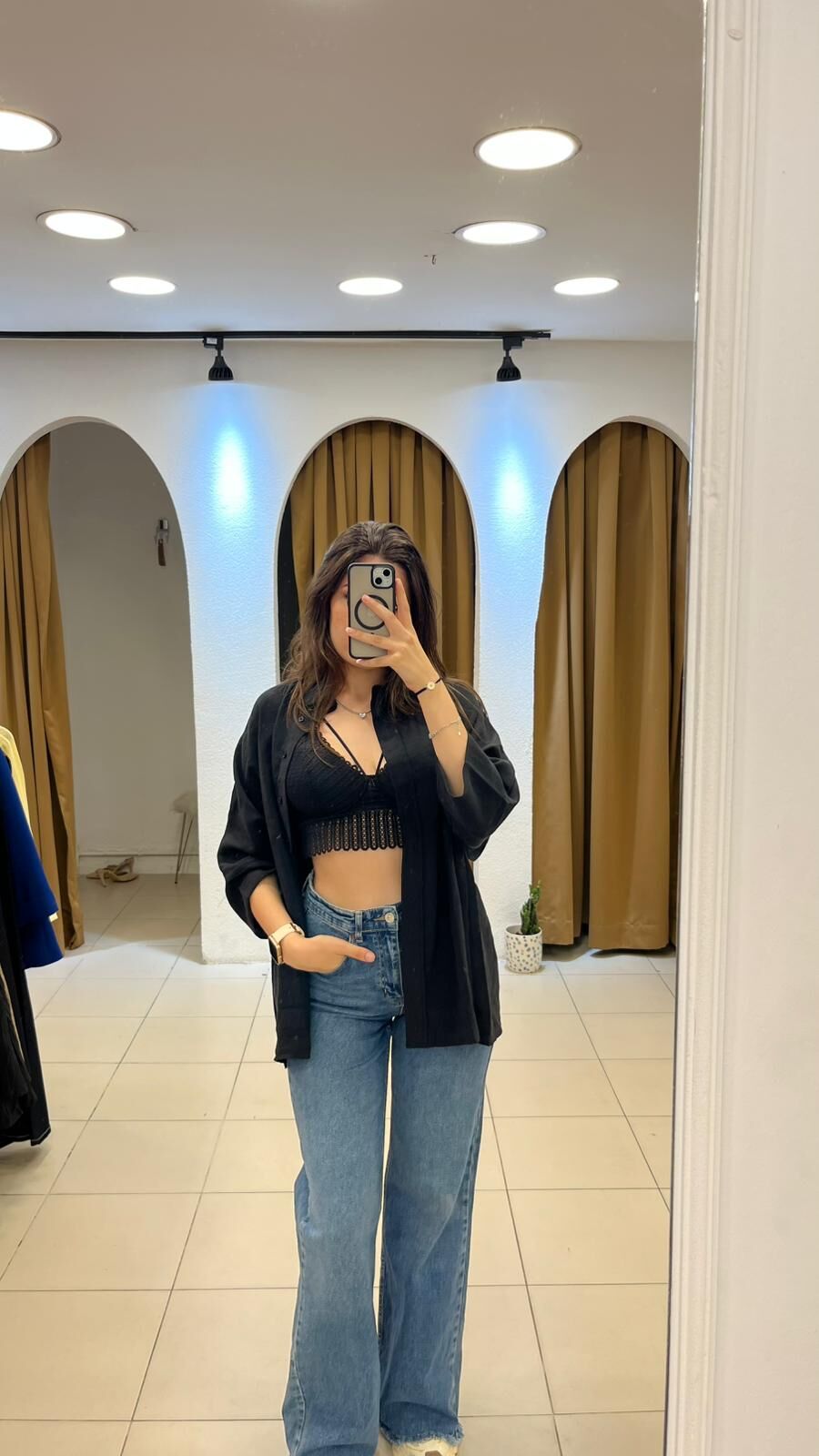 SİYAH KOTON GÖMLEK