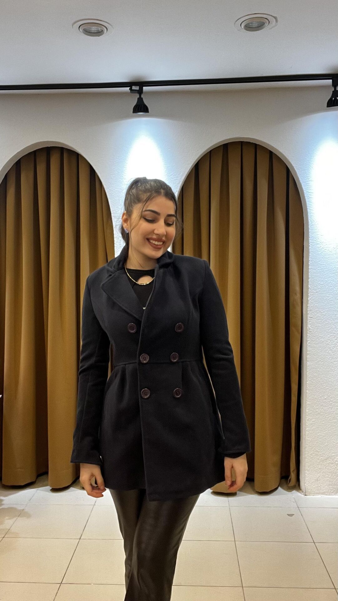 LACİVERT KISA KABAN