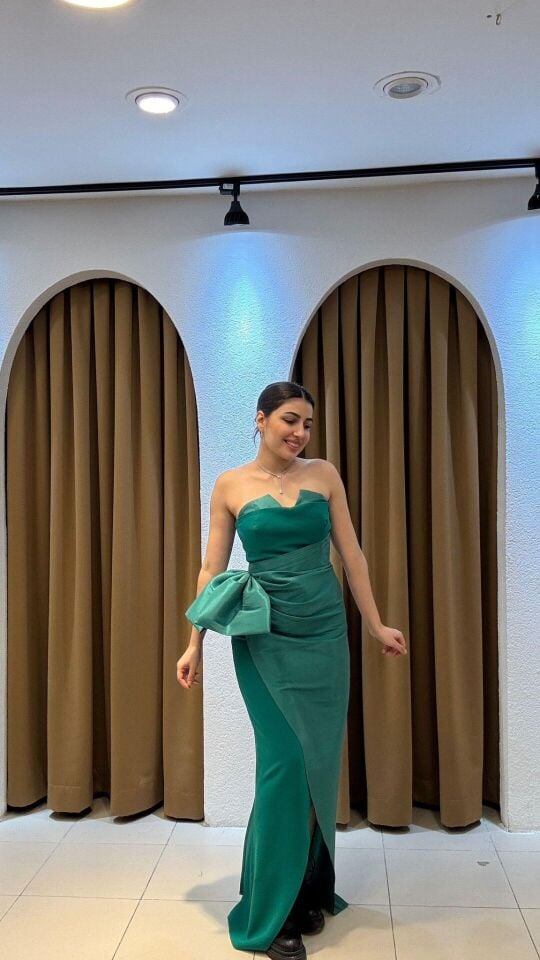 YEŞİL KURDELELİ ABİYE