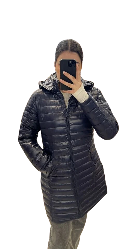 LACİVERT ÇİFT TARAFLI ŞİŞME MONT