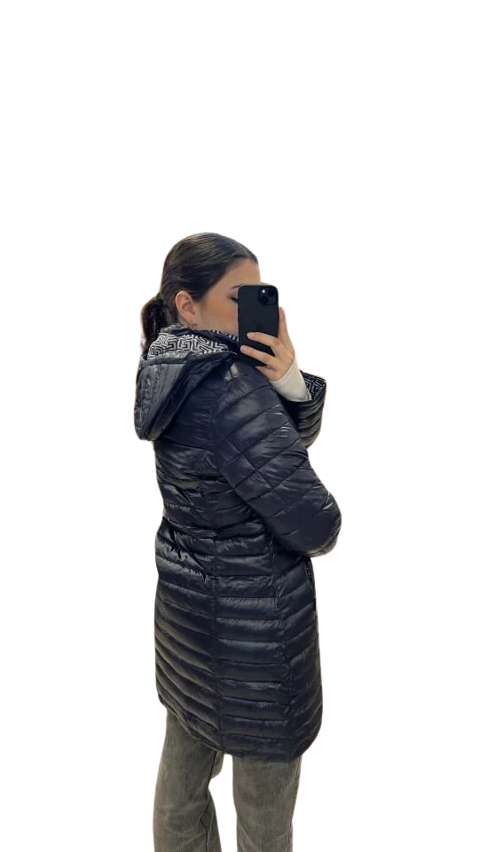 LACİVERT ÇİFT TARAFLI ŞİŞME MONT