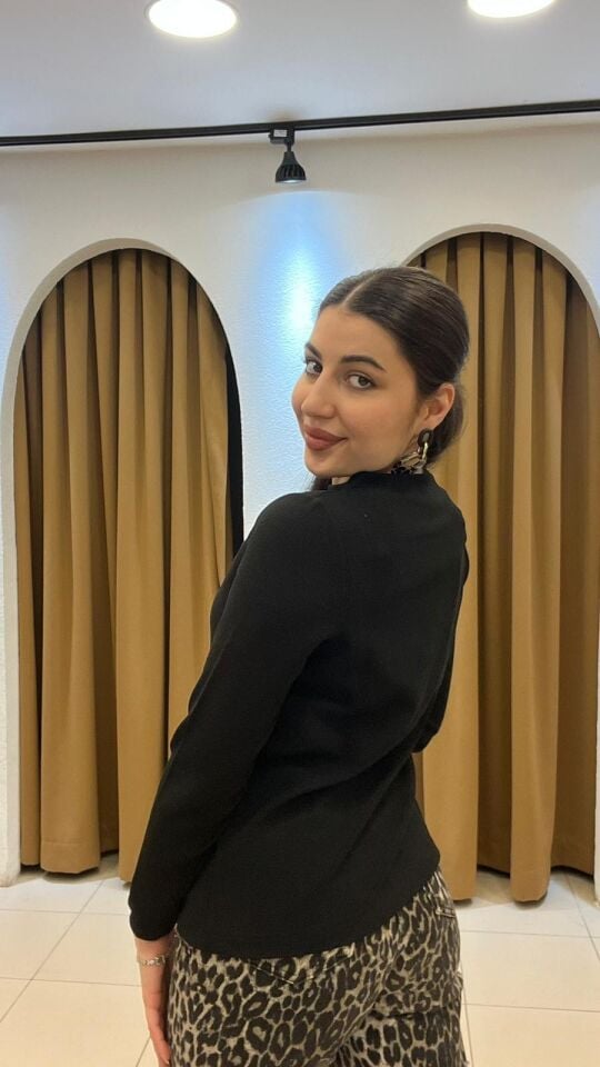 SİYAH UZUN KOLLU BADİ