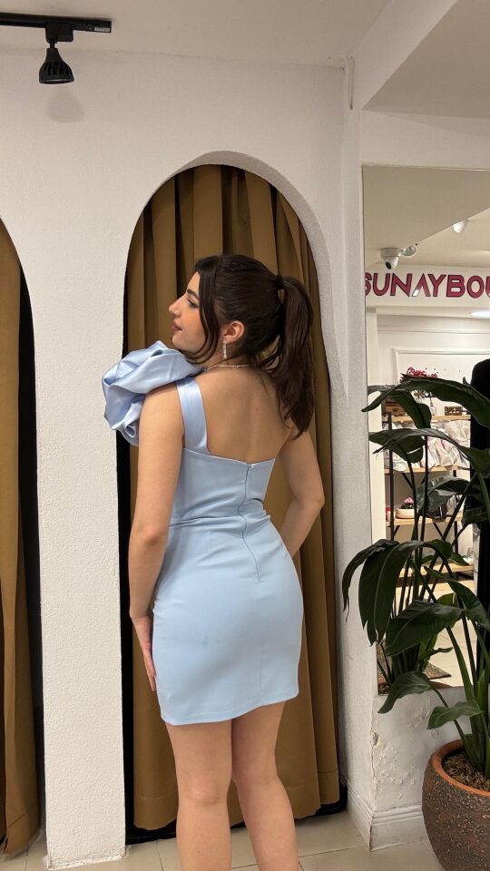 BEBE MAVİSİ ABİYE ELBİSE