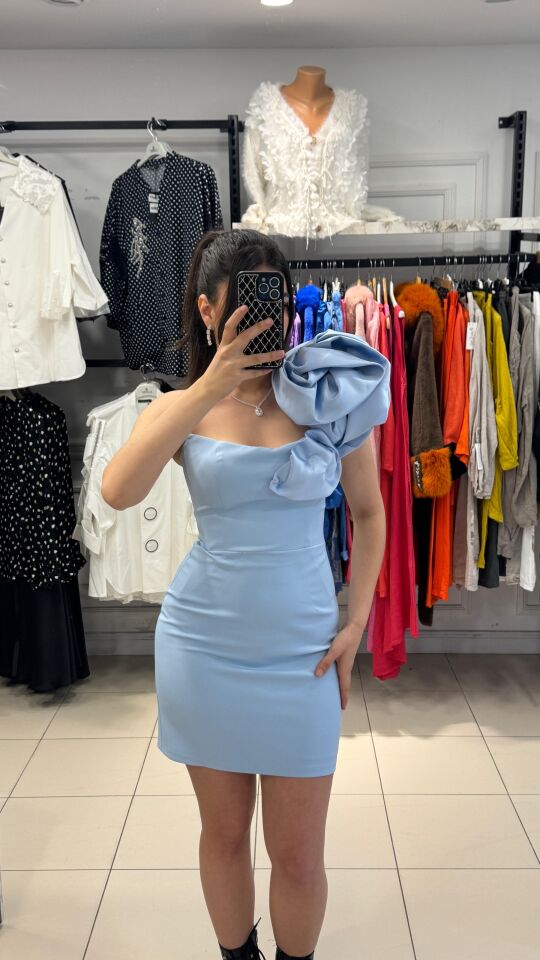 BEBE MAVİSİ ABİYE ELBİSE