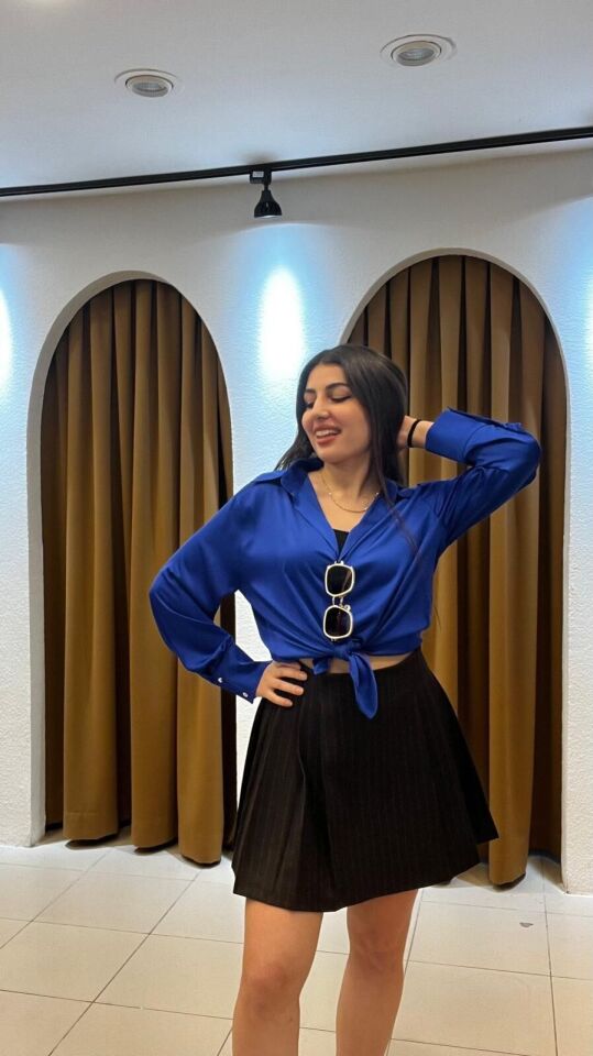 SİYAH PİLELİ ETEK XL