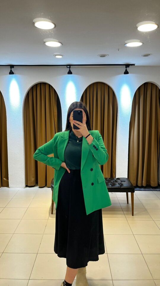 YEŞİL BLAZER CEKET
