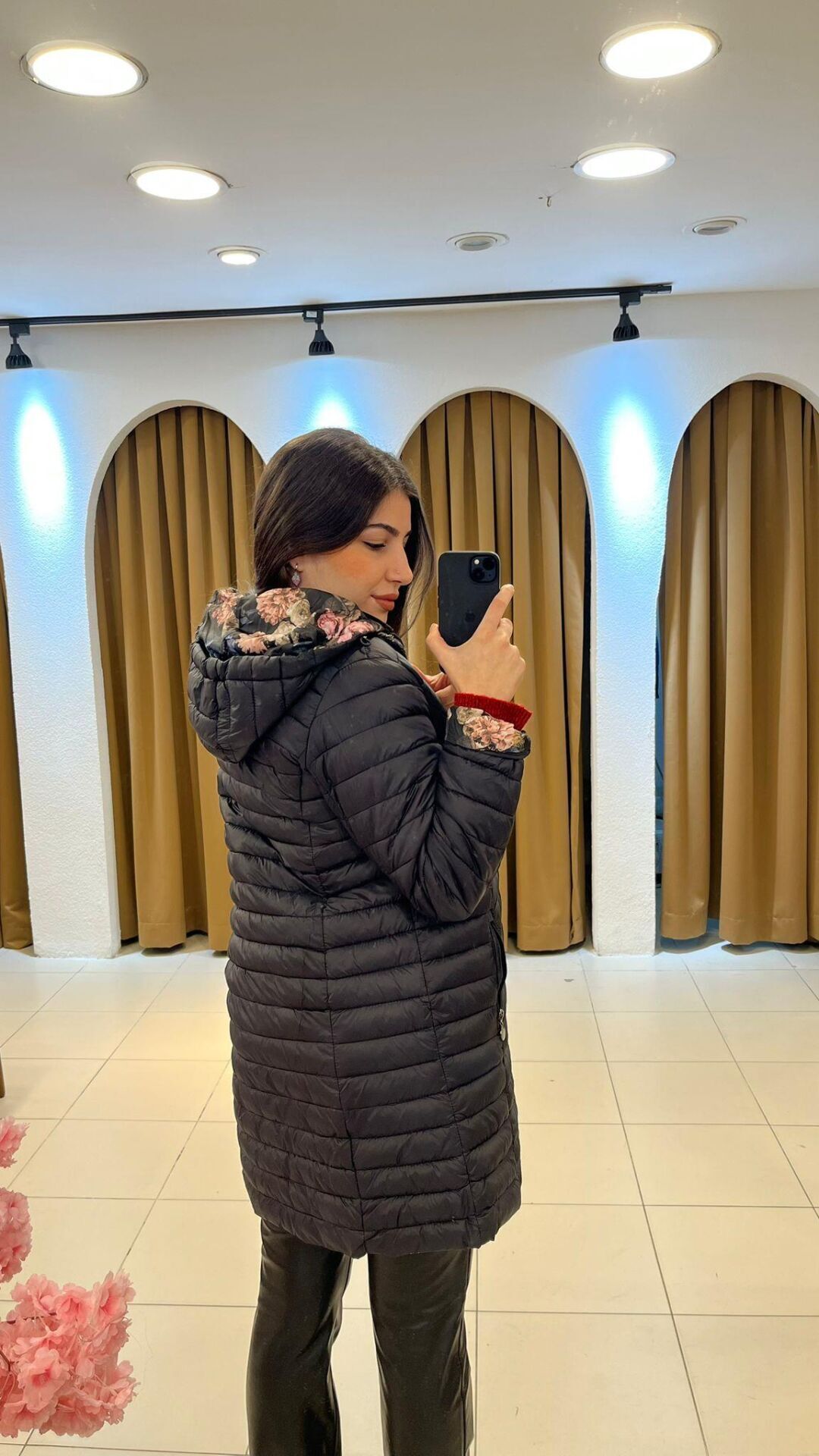 SİYAH ÇİFT TARAFLI KAZ TÜYÜ MONT