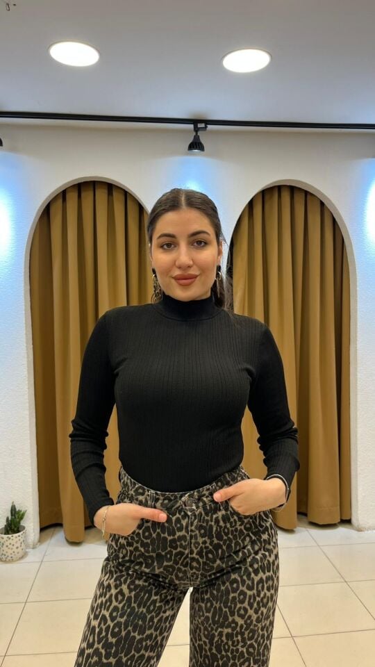 SİYAH İNCE BALIKÇI YAKA UZUN BADİ M
