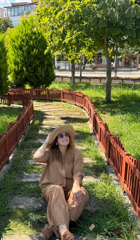 KAHVERENGİ İTHAL KETEN KUMAŞ TAKIM