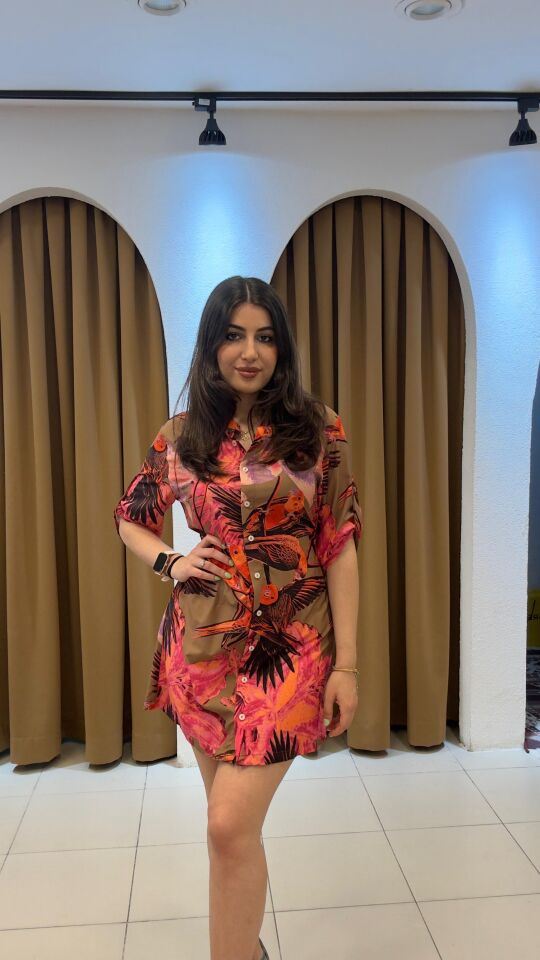 BELDEN KEMERLİ GÖMLEK ELBİSE