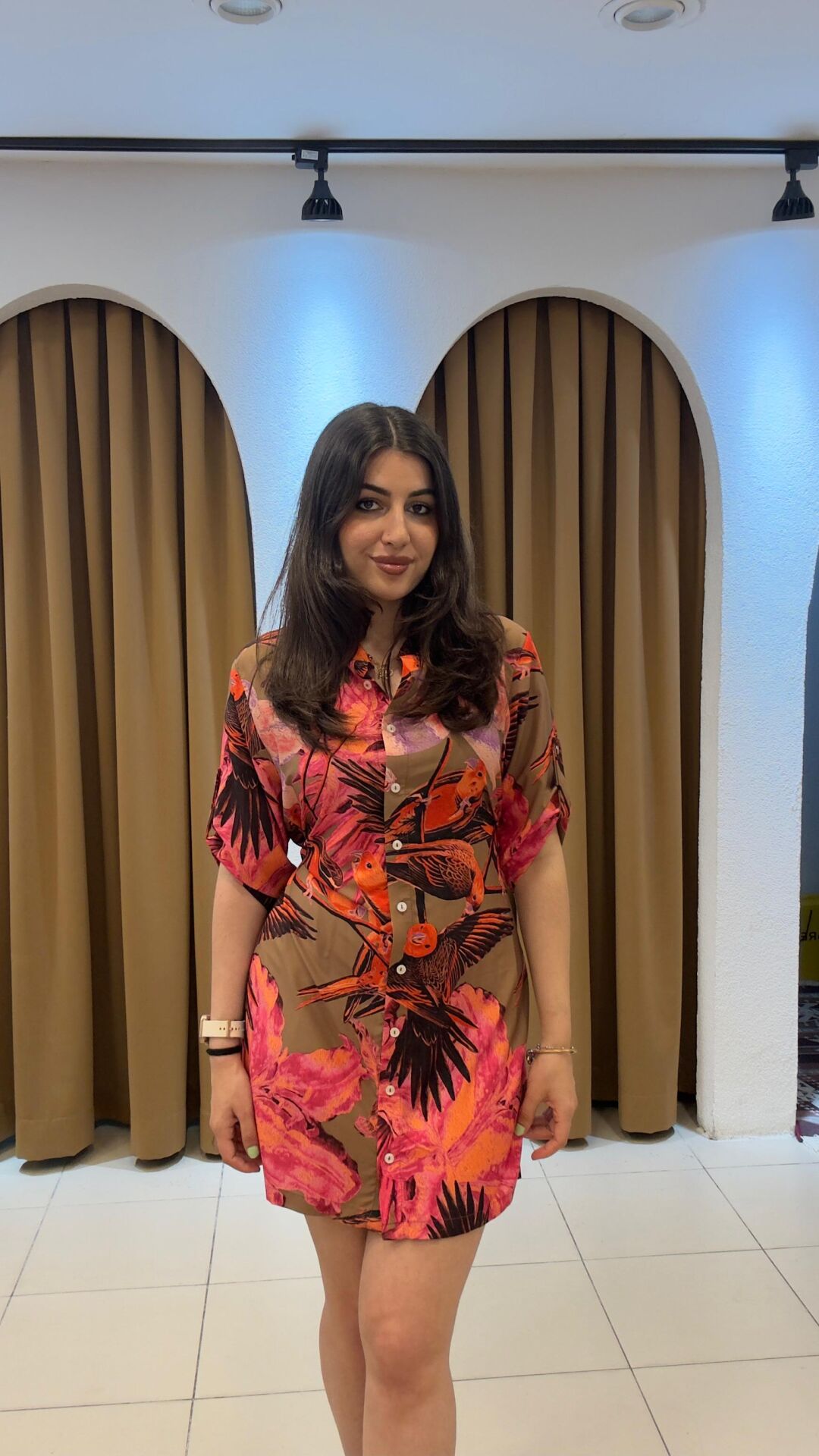 BELDEN  KEMERLİ GÖMLEK ELBİSE