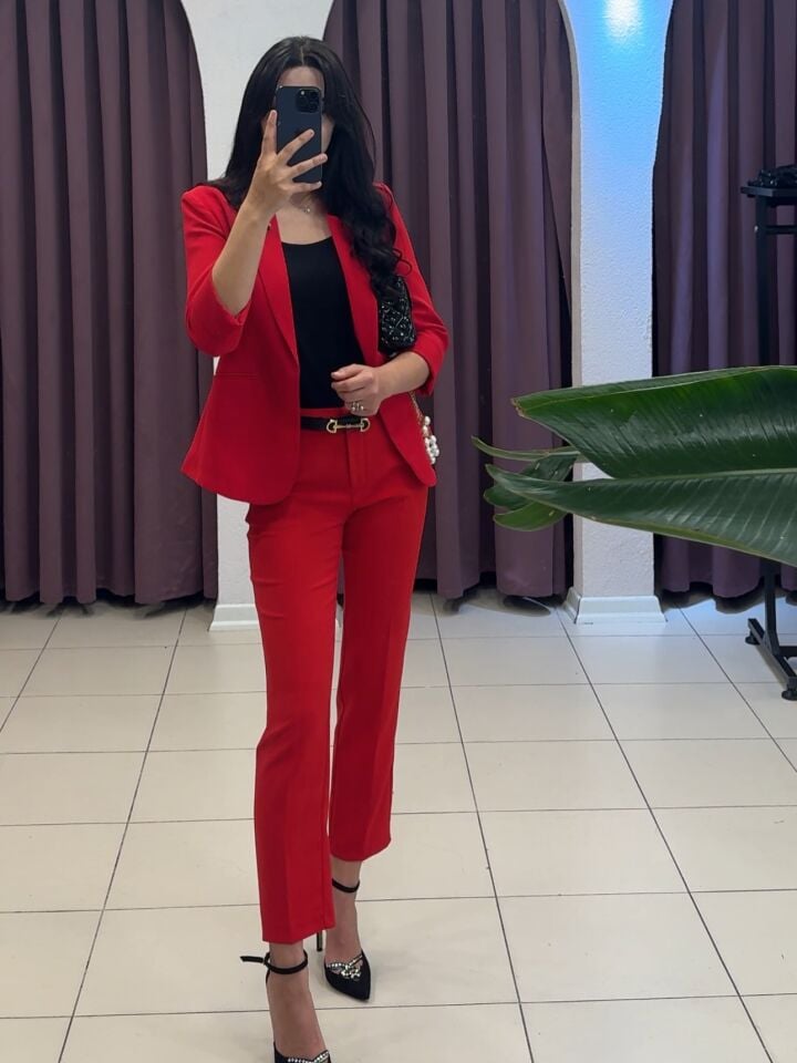 Kırmızı Blazer Ceket L