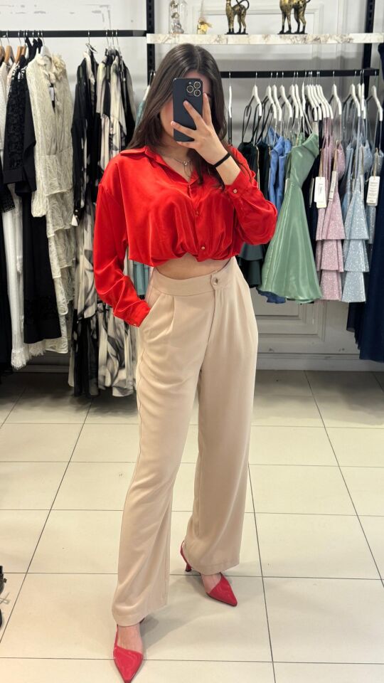 BEJ  PALAZZO PANTOLON