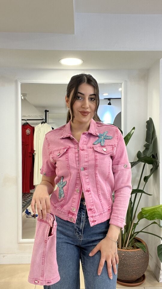 PEMBE TASARIM KOT CEKET