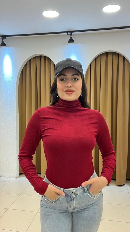 BORDO BALIKÇI YAKA UZUN KOLLU BADİ