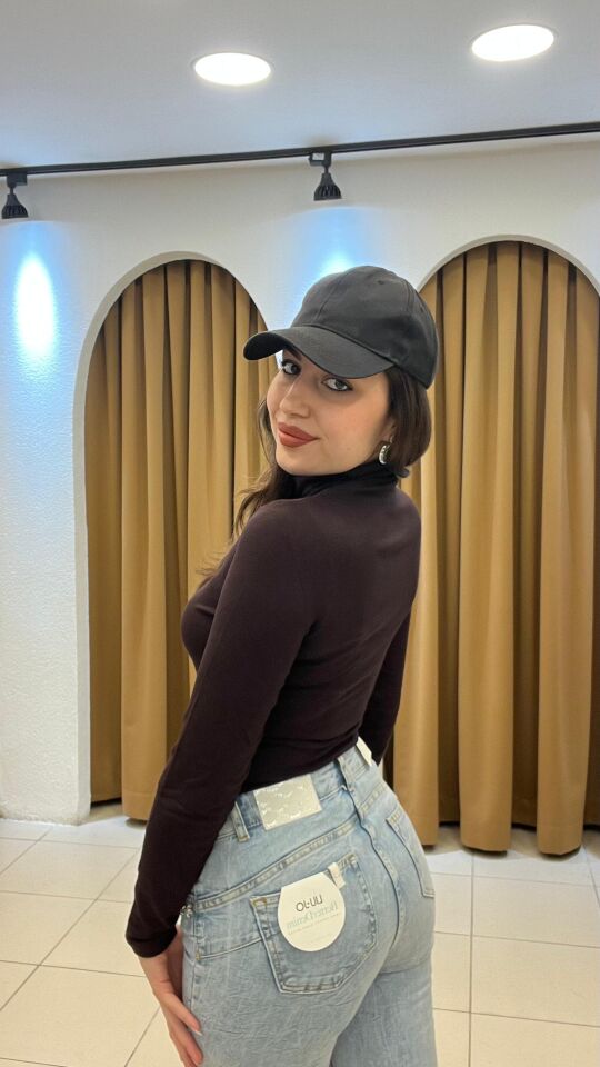 KAHVERENGİ BALIKÇI YAKA UZUN KOLLU BADİ