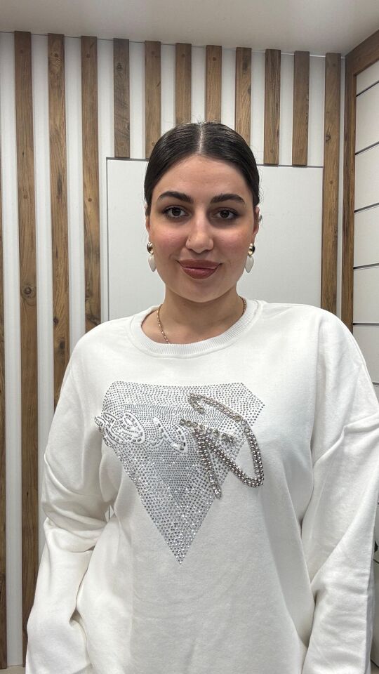 BEYAZ TAŞLI SWEAT 40