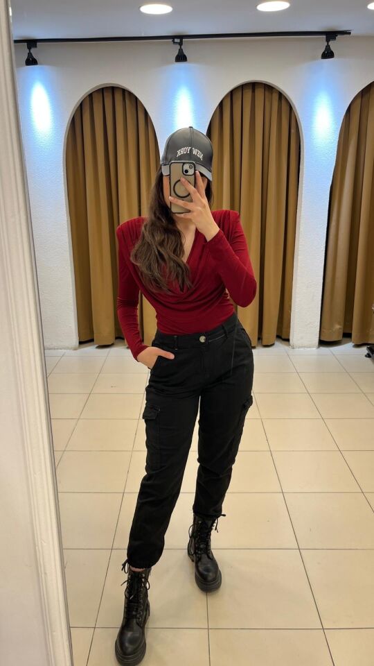 SİYAH YUMUŞAK KARGO PANTOLON 34