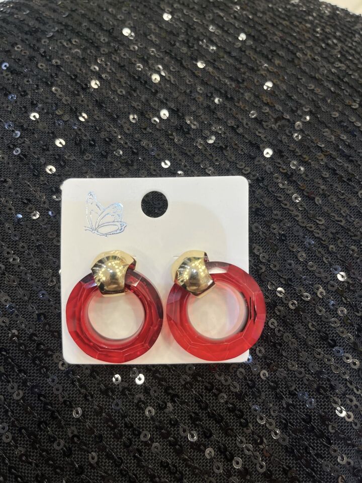 KIRMIZI ÇELİK KÜPE