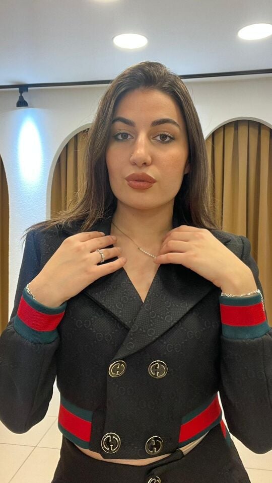 SİYAH IŞILTILI CEKET TAKIM