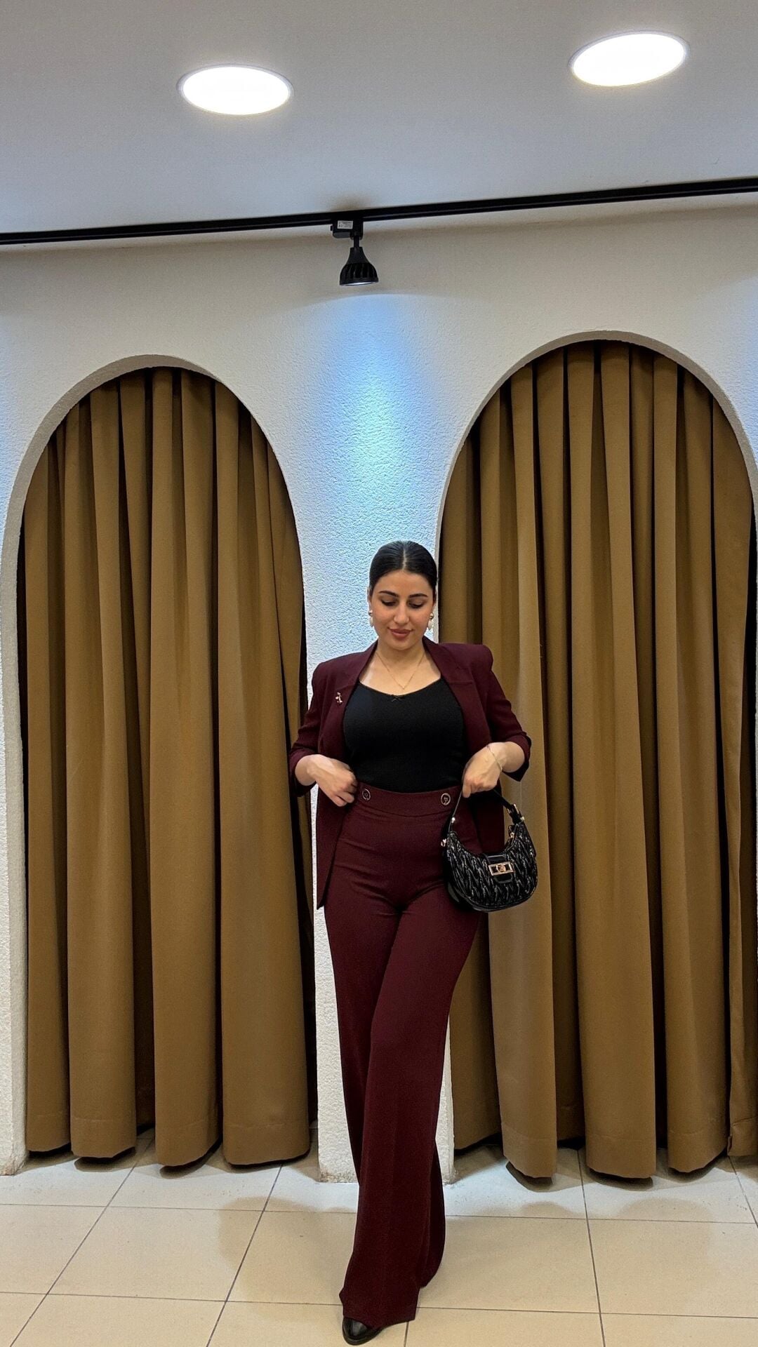 BORDO PALAZZO PANTOLON M