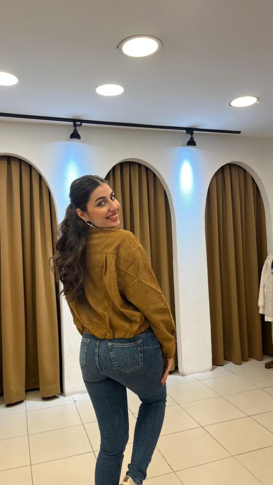 TABA RENGİ SÜET BOMBER CEKET