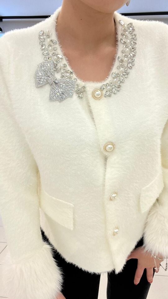 KREM İTHAL YÜN HIRKA