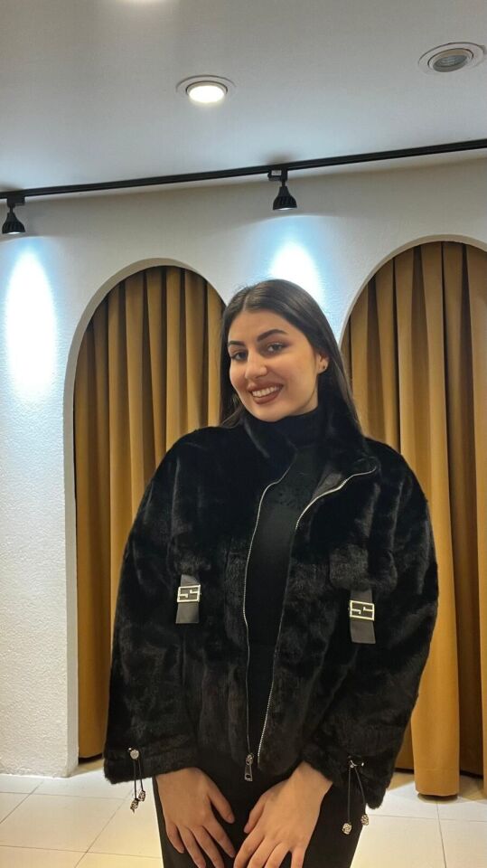 SİYAH KISA KÜRK 2XL - Siyah