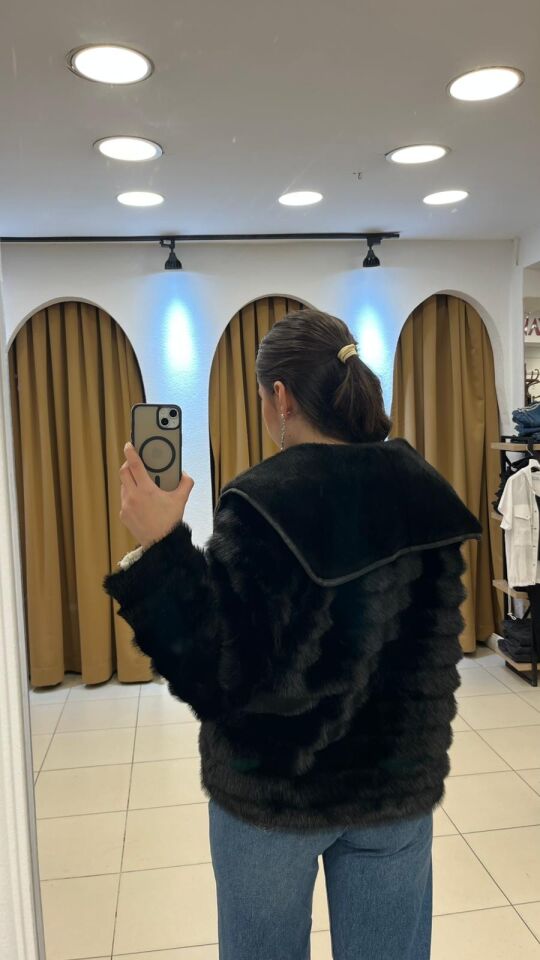 SİYAH SUNİ KÜRK CEKET