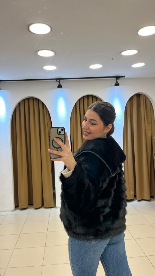 SİYAH SUNİ KÜRK CEKET