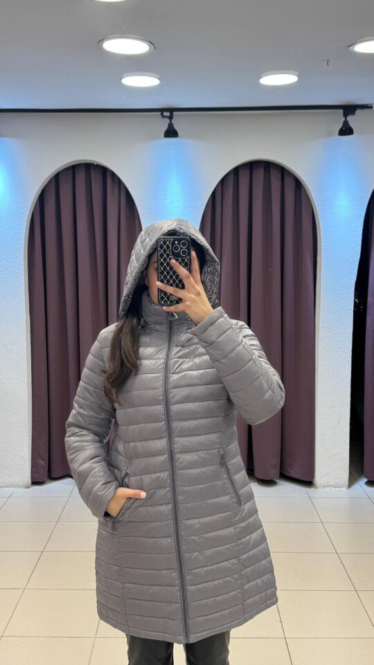 GRİ ÇİFT TARAFLI İTHAL MONT XXL