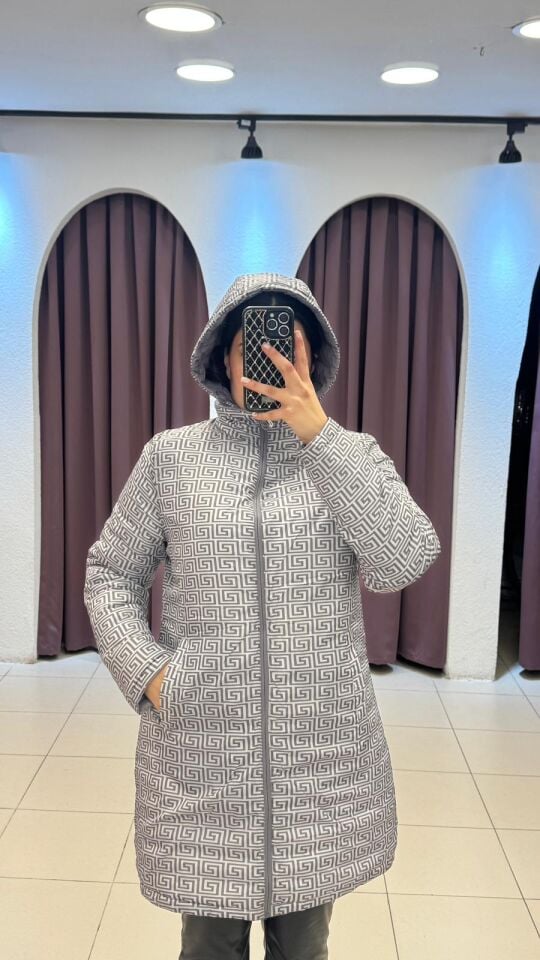 GRİ ÇİFT TARAFLI İTHAL MONT XXL