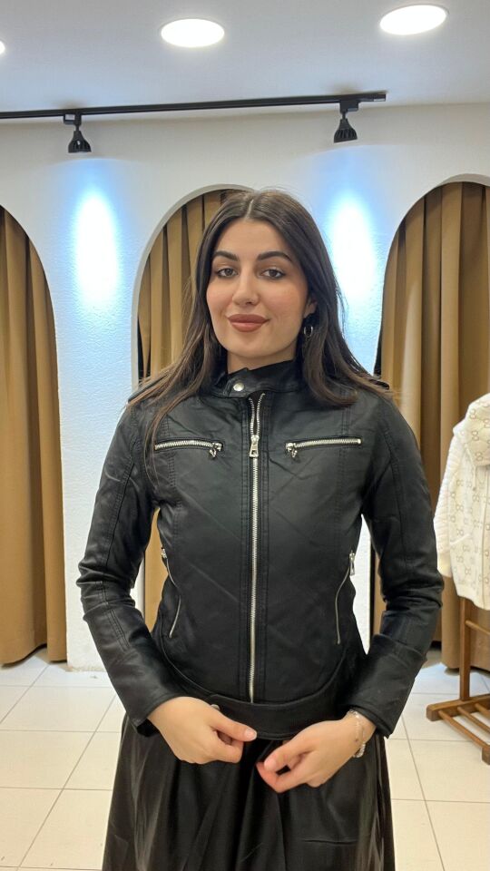 SİYAH DERİ CEKET 36