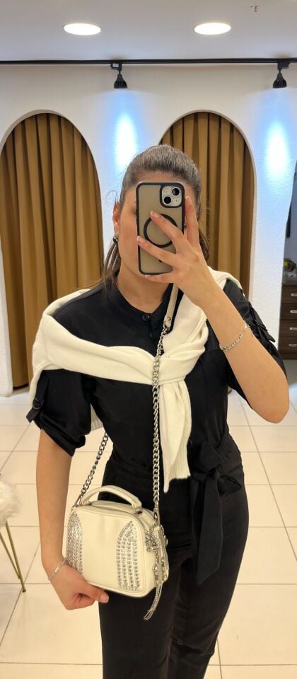 SİYAH SAFARİ DÜĞME TULUM