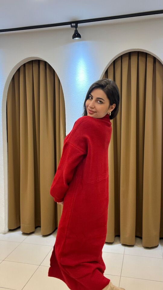 KIRMIZI YÜN UZUN HIRKA