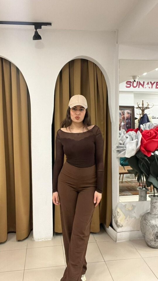 KAHVERENGİ RAHAT KESİM PANTOLON