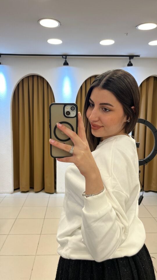 BEYAZ TAŞLI SWEAT