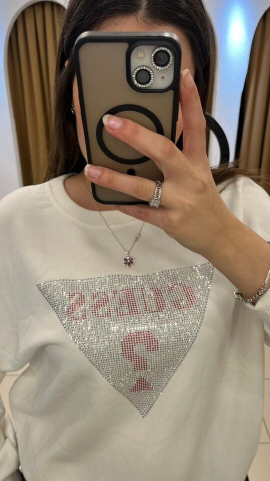 BEYAZ TAŞLI SWEAT