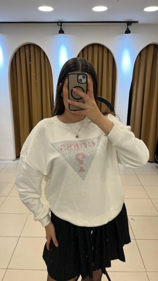 BEYAZ TAŞLI SWEAT